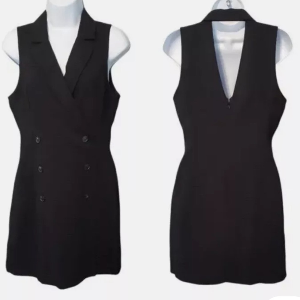 BCBGenaration women’s Black Faux Button FrontShirt Dress